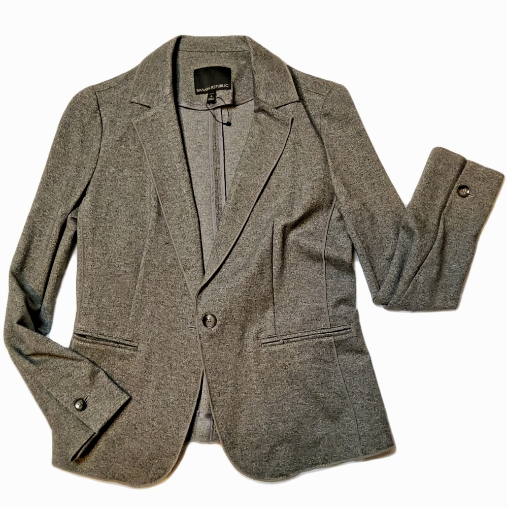 Banana Republic Gray Tailored Women's Blazer